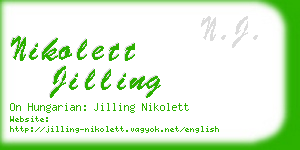 nikolett jilling business card